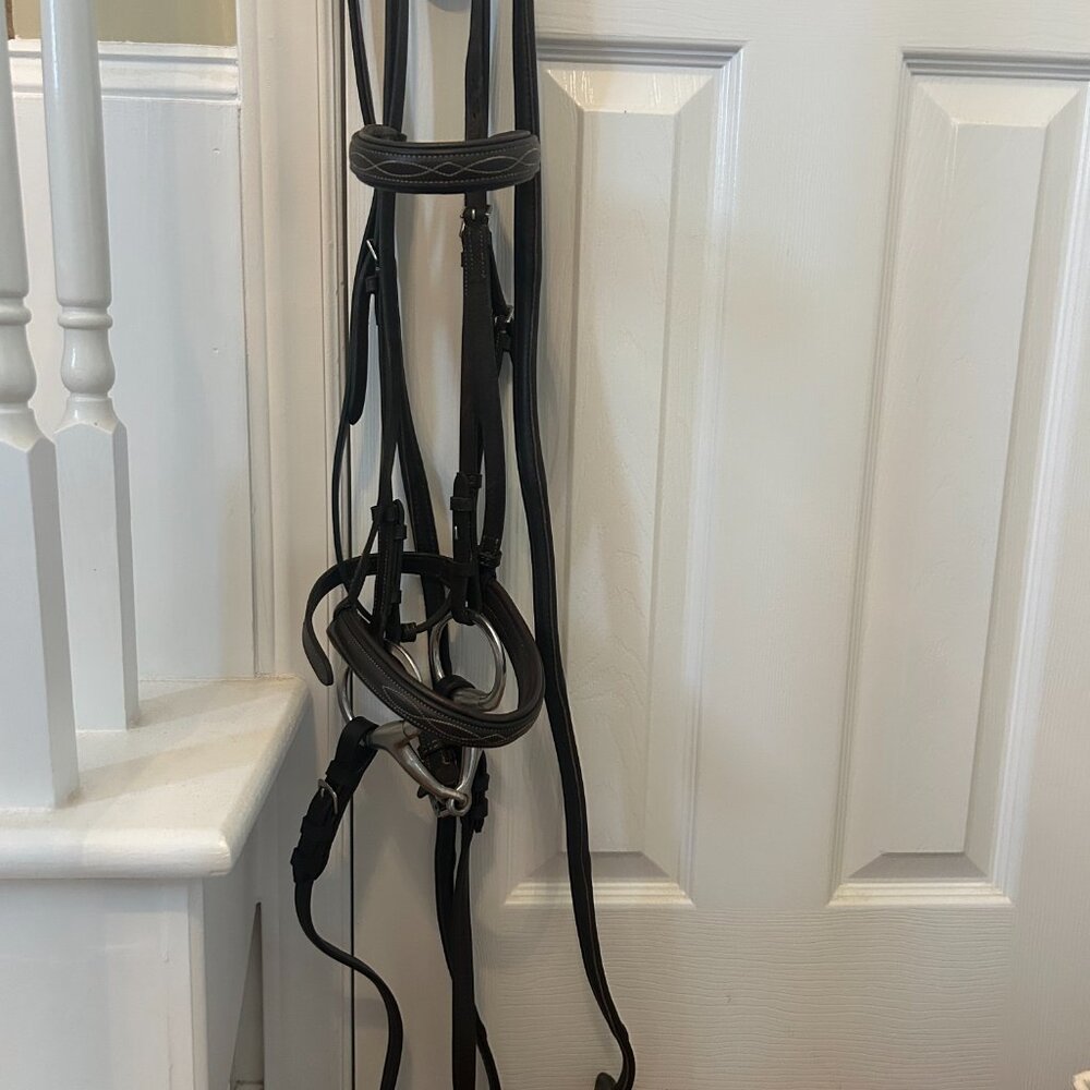 Suffolk Fancy-Stitched Single Crown Bridle – Full Size Horse – Used
